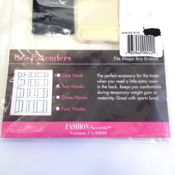 Fashion Secrets 2 Packs Soft Back Bra Extenders 3 -1.5" 2 -2"  5 Extenders - Picture 5 of 10
